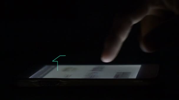 Smartphone Und Haus Hologramm Nutzen — Stockvideo