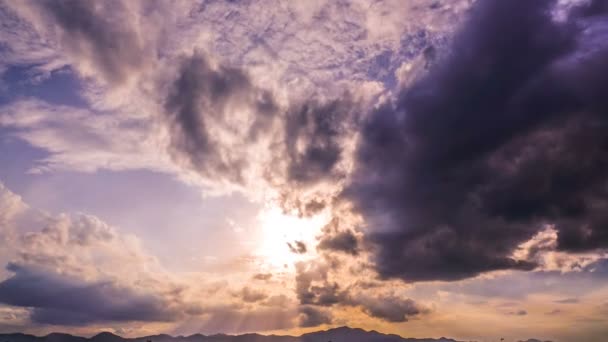 Chmura Niebo Czas Upływ Chmura Porusza Się Słońce Światło — Wideo stockowe