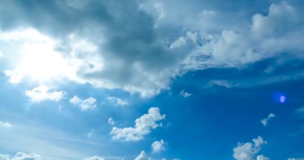 Zeitraffer Wolkenhimmel Wolkenbewegungen Und Sonnenlicht — Stockvideo