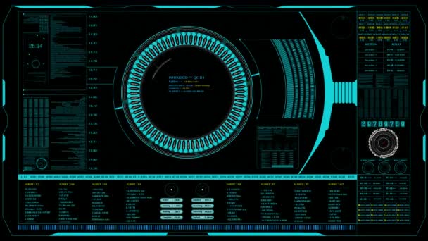 Hud Arrière Plan Mondial Cybertechnologie Des Données Numériques Fond Numérique — Video