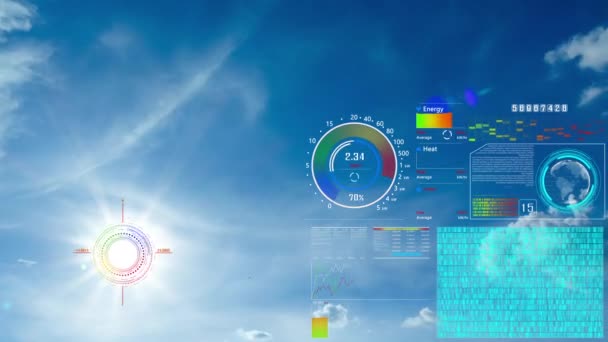 Moln Himmel Rör Sig Och Sol Ljus — Stockvideo