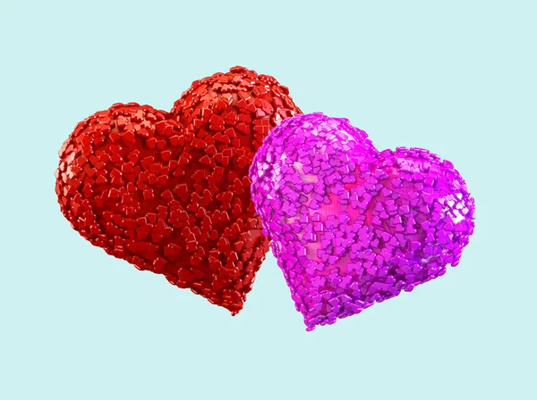 Herz Paar Hintergrund Valentinstag — Stockfoto