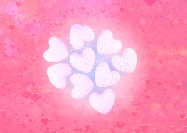 Кокосовые конфеты в форме сердца, романтические — стоковое фото