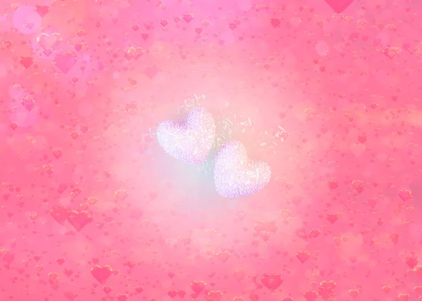 Herzförmige Kokosnussbonbons, Valentinstag Hintergrund — Stockfoto