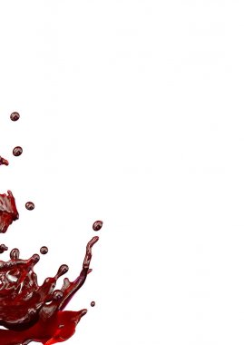 Sıvı suyu izole damlacıkları ile su sıçramalarına. 3D çizim