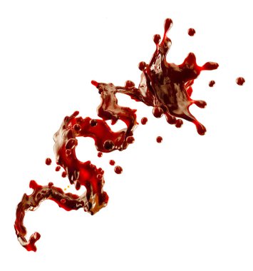 Sıvı suyu izole damlacıkları ile su sıçramalarına. 3D çizim