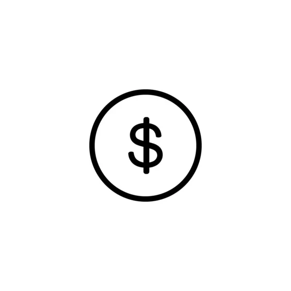 Moneda Dólar Icono Logo — Vector de stock