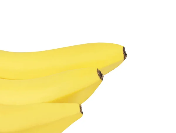 Parte de um ramo de bananas isolado no fundo branco Clipping Path — Fotografia de Stock