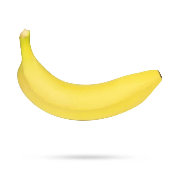 Świeży żółty banan izolowany na białym tle — Zdjęcie stockowe