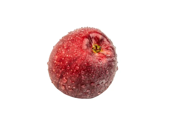 Świeże czerwone jabłko odizolowane na białym tle — Zdjęcie stockowe