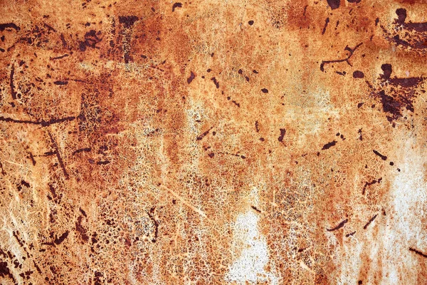 Texture old paint on a rust metal surface. Metal background, rust, copy space — 스톡 사진