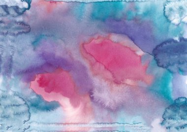 Suluboya renkli doku. Suluboya el yapımı. Soyut suluboya lekesi. Yaratıcı tasarım için sanat öğesi.