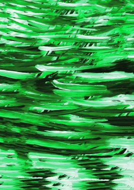 Koyu yeşil monokrom vuruşları. El yapımı guaj dokusu. Tasarım elementi.