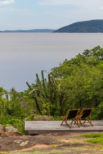 Paisaje del lago Guaiba — Foto de Stock