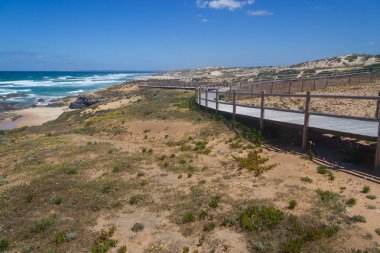 Malhao Beach, Vila Nova de Milfontes Ahşap merdiven