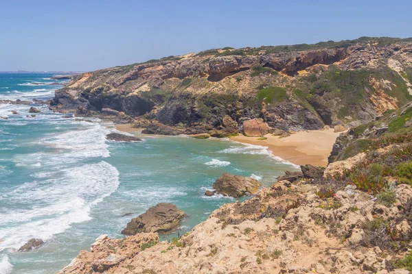 Spiaggia selvaggia, Vila Nova de Milfontes — Foto Stock