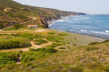 Beach, ev, iz ve dağ kanal Beach