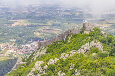 Kale Moors ve Sintra şehir manzaralı