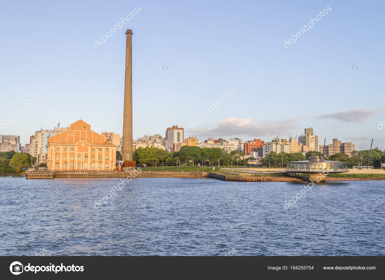 Gasometro And Guaiba Lake At Sunset Porto Alegre Stock Photo By C Lltrarbach