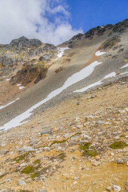 Laguna Turquesa dağlarında kar