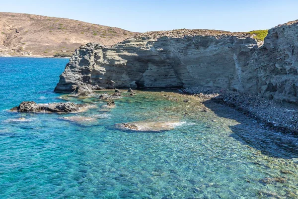 Rocas Acantilados Playa Playa Papafragas Milos Grecia — Foto de Stock