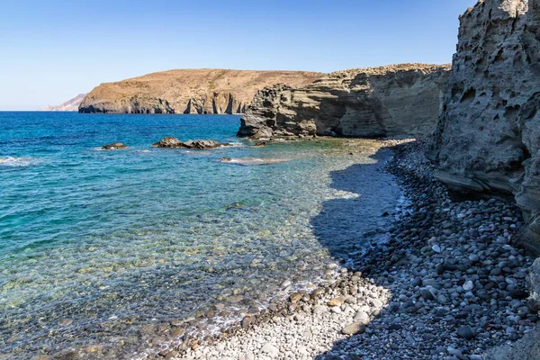 Acantilados Playa Papafragas Milos Grecia — Foto de Stock