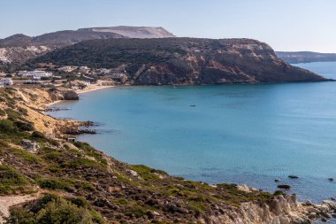 Provatas Manzarası ve Agios Sostis Plajları, Milos, Yunanistan