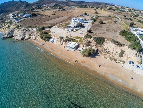 Aerial View Sand Cliffs Provatas Beach Milos Greece — Stock Photo, Image