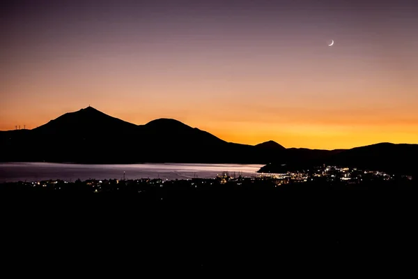 Milos Körfezi Nde Günbatımı Milos Yunanistan — Stok fotoğraf