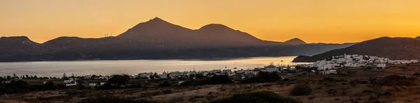 Panorama Sunset Milos Bay Milos Greece — Stock Photo, Image