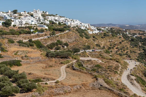 Wieś Trypiti Nad Górami Ruinami Milos Grecja — Zdjęcie stockowe