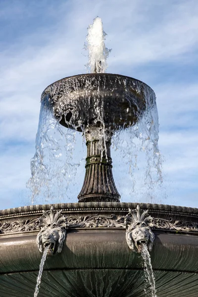 Détails Fontaine Herbe Schlossplatz Stuttgart Allemagne — Photo