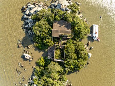 Ilha das Pedras Brancas Adası ve Guaiba Gölü, Rio Grande do Sul, Brezilya