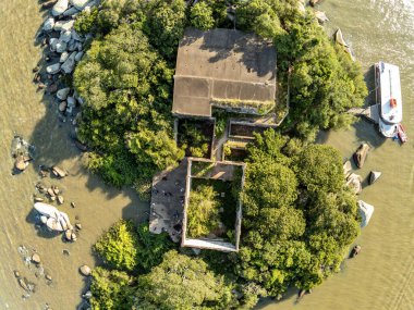 Ilha das Pedras Brancas Adası ve Guaiba Gölü, Rio Grande do Sul, Brezilya