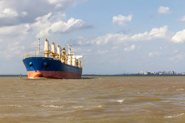 Корабель Відпливає Порту Алегре Озері Гуайба Порту Алегре Ріо Гранді — стокове фото