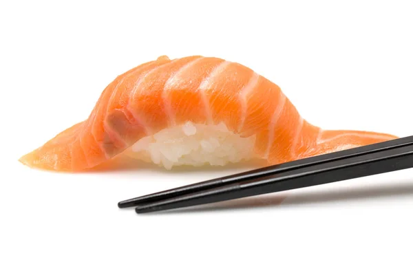 Salmon sushi isolated on white background — Stock Photo, Image