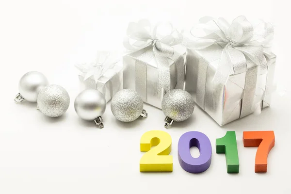 Geschenkbox für ein frohes neues Jahr — Stockfoto