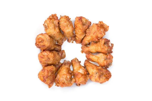 Fried chicken on white background — Stock Photo, Image