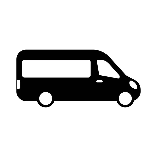 Flughafen Shuttle Minivan Shuttle Bus Flache Bauweise — Stockvektor