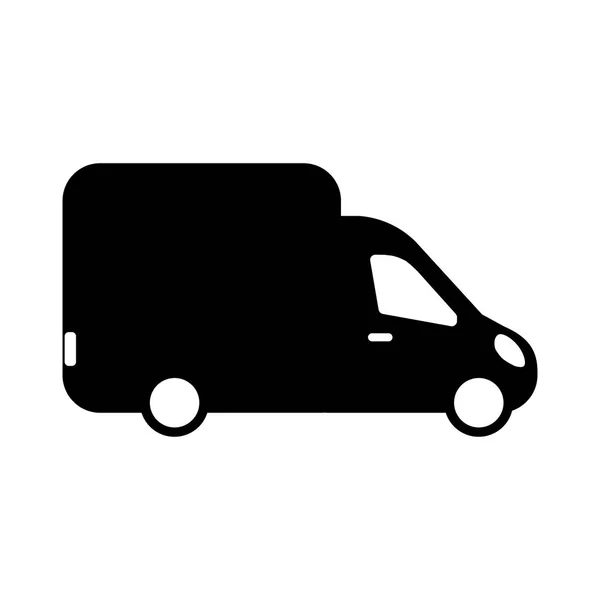 Mail Delivery Minivan Mail Bus Minibus Icon — Stock Vector