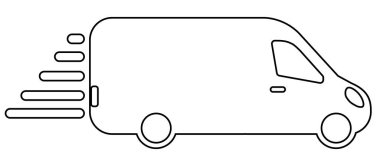 teslimat hizmeti teslim otobüs simgesi. düz simgesi