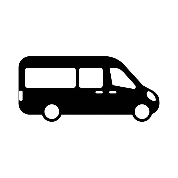 Flughafen Shuttle Minivan Shuttle Bus Flache Bauweise — Stockvektor