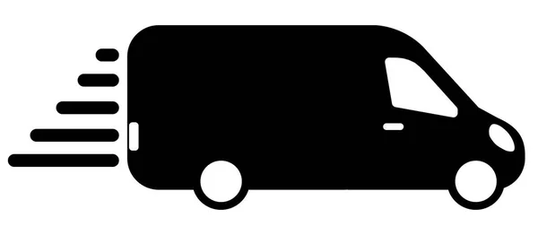 Icono Del Autobús Entrega Para Servicio Entrega Icono Plano — Vector de stock