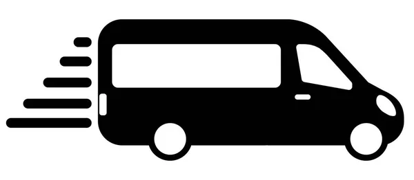 Flughafen Shuttle Minivan Shuttle Bus Flache Bauweise — Stockvektor