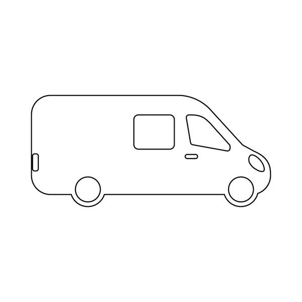 Icône Bus Cargo Design Moderne Plat — Image vectorielle