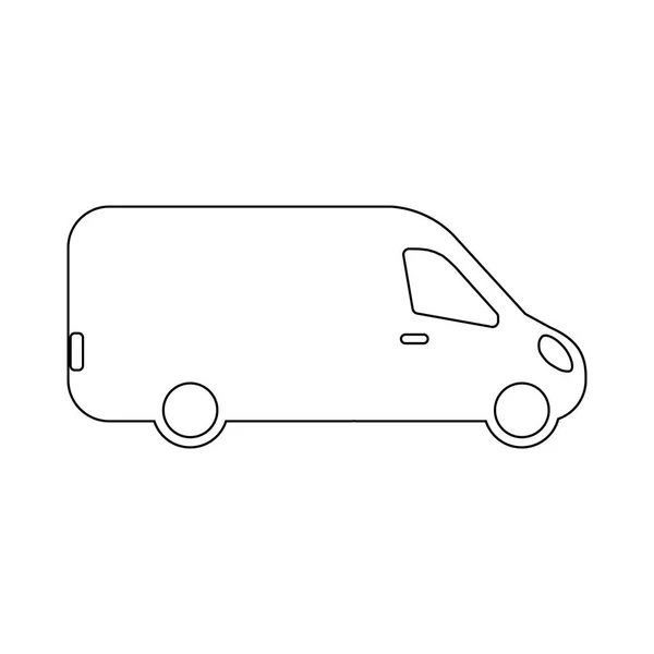 Icône Bus Livraison Pour Service Livraison Icône Plate — Image vectorielle