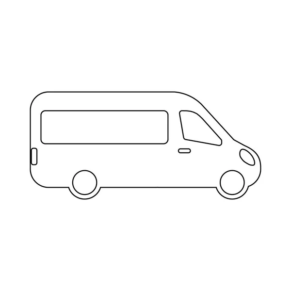 Flygplats Shuttle Minibuss Buss Platt Design — Stock vektor