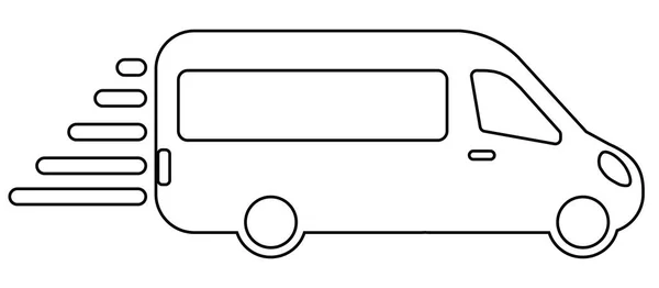 Transporte Aeropuerto Minivan Autobús Enlace Diseño Plano — Vector de stock