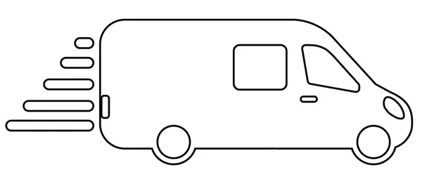 Last Buss Ikonen Platt Modern Design — Stock vektor