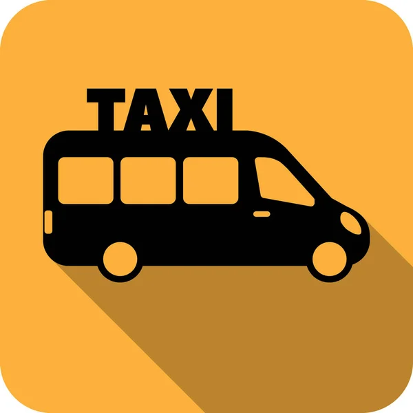 Taxi Vektor Flachbild Symbol Für Apps Und Webseiten Bus Auf — Stockvektor